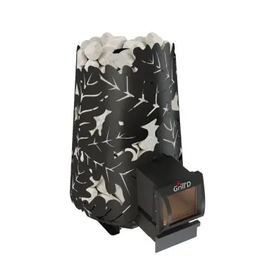 Фото Дровяная банная печь Grill'D Dubravo 200 Long (дверца со стеклом) в магазине Woodson