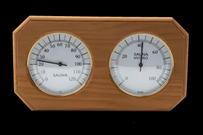 Термогигрометр ОЧКИ восьмиугольник (термодревесина) TH-22Т