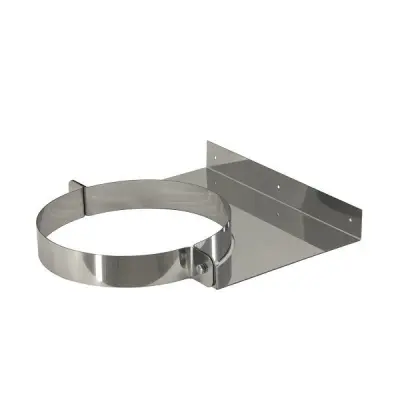 Фото Кронштейн стеновой (длина до хомута 90 мм) — 220 — нерж 1 мм  Фото Кронштейн стеновой (длина до хомута 90 мм) — 220 — нерж 1 мм