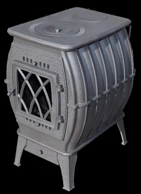 Фото Печь- камин отопительно-варочная "Бахта" (цв. серый) в магазине Woodson Фото Печь- камин отопительно-варочная "Бахта" (цв. серый) в магазине Woodson