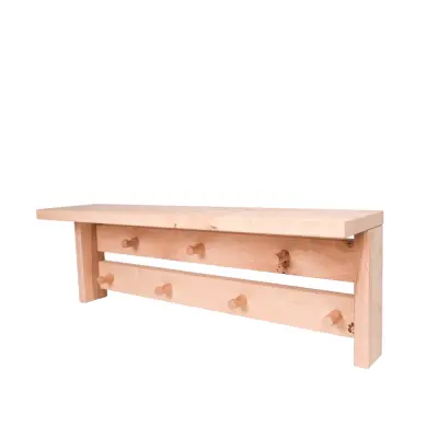 Полка Левада Д7, ольха, 2 ряда