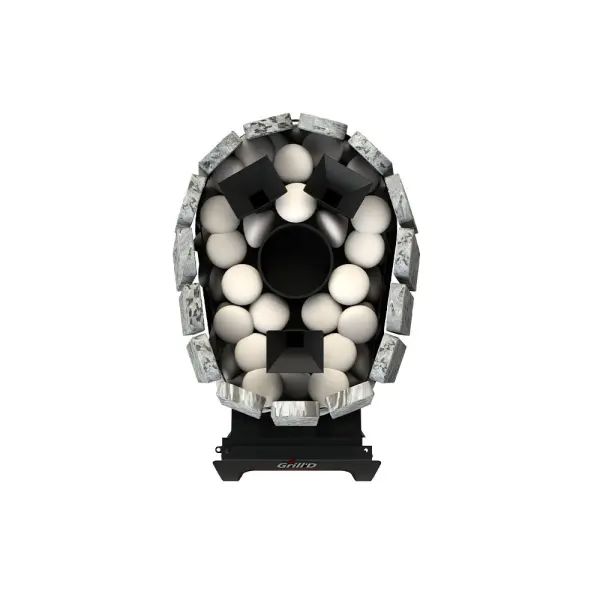Фото Дровяная банная печь Grill'D Cometa Vega 450 Short Max Stone (Серпентинит) в магазине Woodson