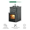 Фото Печь Изистим Южная 9 закрытый верх с топкой из парной - Камень Пироксенит в магазине Woodson