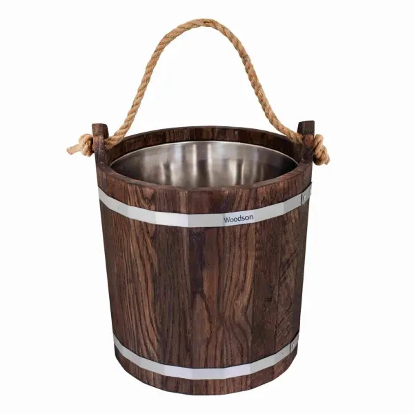 Запарник Woodson с нержавеющей вставкой, 16 л., дуб в тёмном Запарник Woodson с нержавеющей вставкой, 16 л., дуб в тёмном