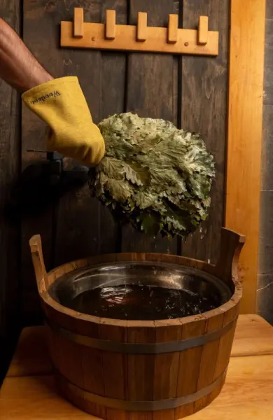 Рукавицы для парения Woodson, цвет горчичный