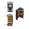 Фото Печь-Камин ВЕЗУВИЙ ПК-01 (205) с плитой красн.12 кВт (200 м3) Ø 150 мм в магазине Woodson