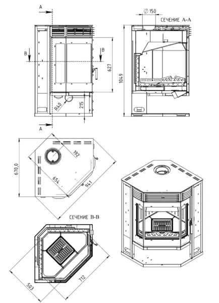 Фото Печь АМУР 12 в магазине Woodson
