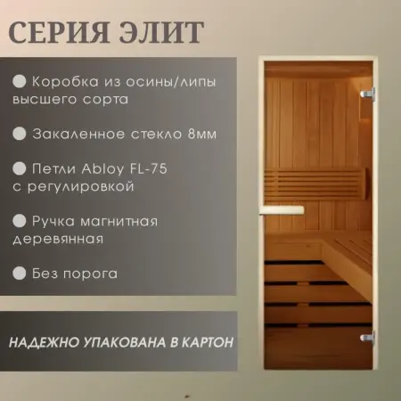 Дверь Элит Бронза Матовая 2000*800 (3п.8мм) R, без порога