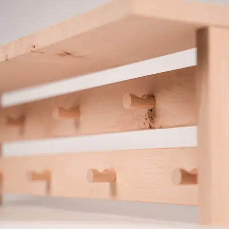 Полка Левада Д7, ольха, 2 ряда