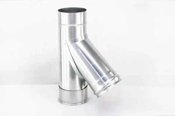 Фото Тройник — 120 — 45 — оцинковка  Фото Тройник — 120 — 45 — оцинковка