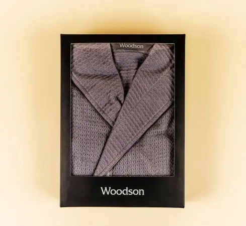 Халат вафельный Woodson, серый (46)