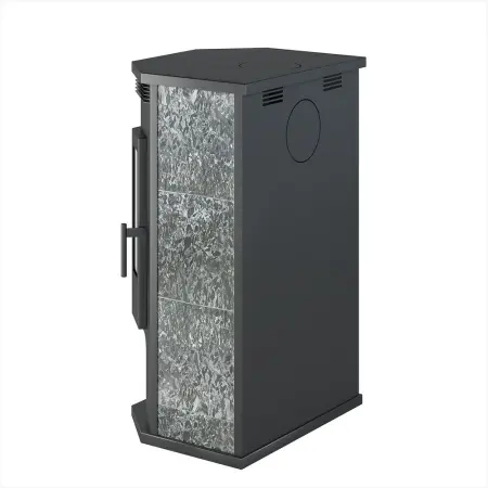 Фото Печь-Камин ASTON 12 кВт (200 м3) Призматик с плитой (Пироксенит Элит) в магазине Woodson