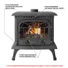 Фото Печь-камин Везувий HR-15 "Антрацит" в магазине Woodson