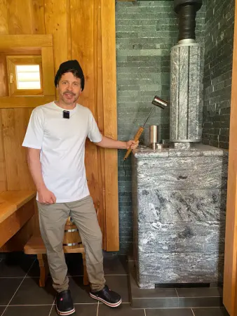 Фото Печь «Сочи» М2 в полноценном кожухе с открытым верхом  Талькохлорит в магазине Woodson