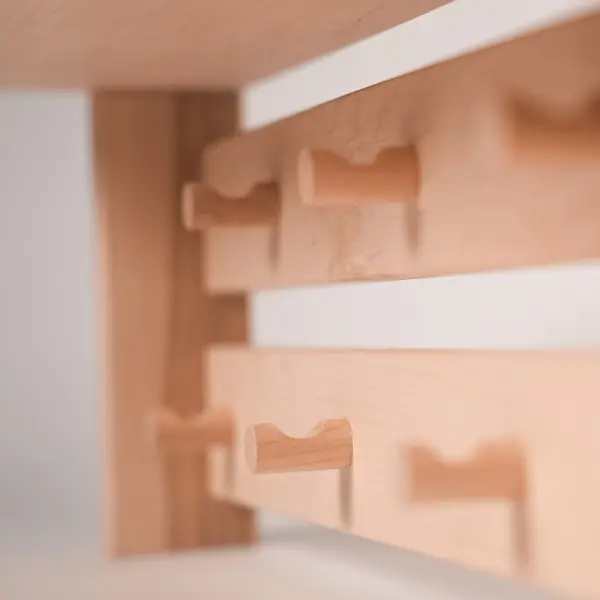 Полка Левада Д7, ольха, 2 ряда