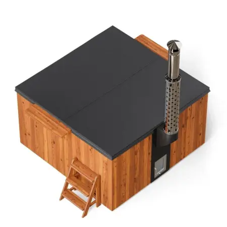 Купель композитная ELITE QUATTRO 200 с подогревом (тёмная термососна) +аэромассаж 