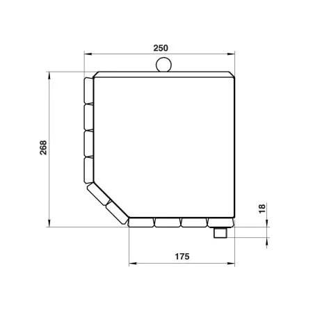 Бак накопительный 16л (AiSi 439; 1,0мм) термо.др.