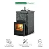 Фото Печь Изистим Южная 9 закрытый верх - Камень Пироксенит  в магазине Woodson