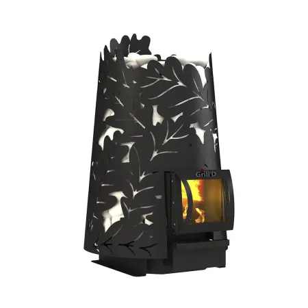 Фото Дровяная банная печь Grill'D Dubravo 200 Short (дверца со стеклом) в магазине Woodson