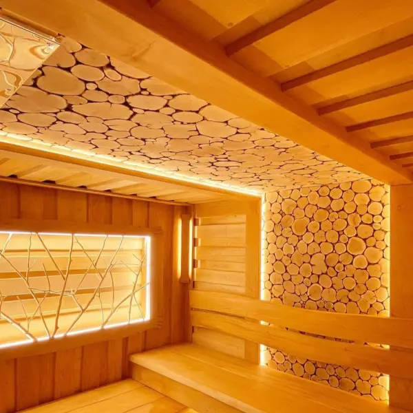 Панно "Можжевельник" с подсветкой, наличник Ольха, без светодиодной ленты