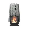 Фото Дровяная банная печь Grill'D Cometa Vega 450 Short Max Stone (Серпентинит) в магазине Woodson