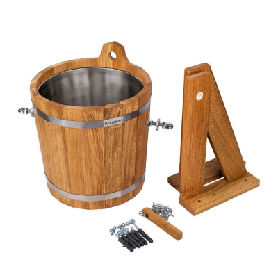 Обливное устройство Woodson с нержавеющей вставкой, 16 л., дуб