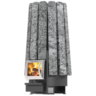 Фото Дровяная банная печь Grill'D Cometa Vega 240 Short Pro Stone (Серпентинит) в магазине Woodson