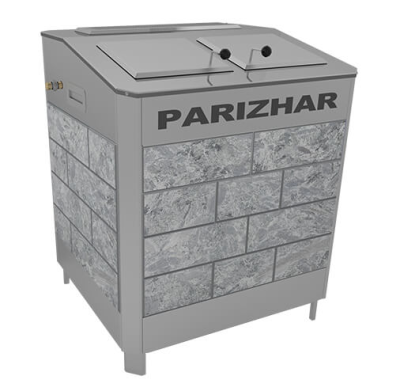 Фото Электрическая паротермальная печь 22 кВт/380 ПАРиЖАР облицовка серпентенит "бархат" в магазине Woodson