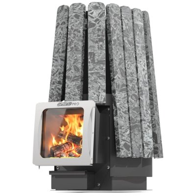Фото Дровяная банная печь Grill'D Cometa Vega 450 Short Max Pro Stone (Серпентинит) в магазине Woodson