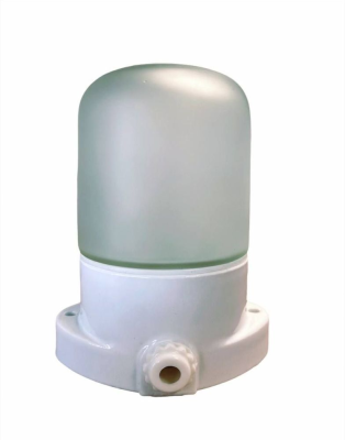 Светильник ВЕЗУВИЙ для сауны ("Белый", арт.400) Прямой