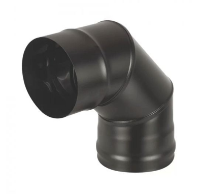 Фото Grill`D Отвод 90° AISI 430 0,8мм (D115 ), черный (термостойкая краска) 