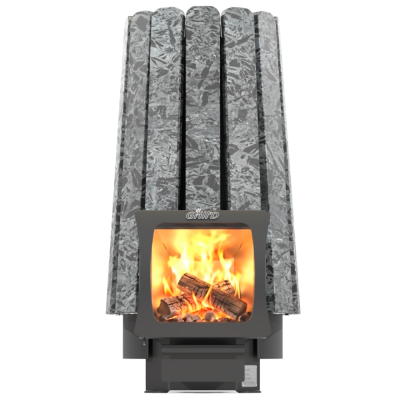 Фото Дровяная банная печь Grill'D Cometa Vega 240 Short Max Stone (Серпентинит) в магазине Woodson