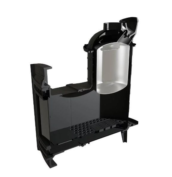 Фото Печь банная "Атмосфера L" в ламелях "Россо Леванто" наборный рисунок в магазине Woodson