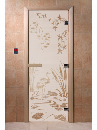 Дверь DoorWood "Камышовый рай" (сатин) 190х80 (Ольха, 3п, 8мм)