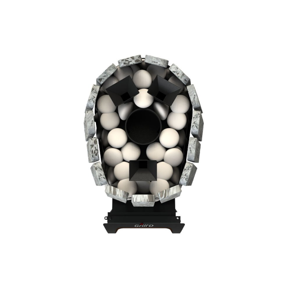 Фото Дровяная банная печь Grill'D Cometa Vega 450 Short Max Stone (Серпентинит) в магазине Woodson