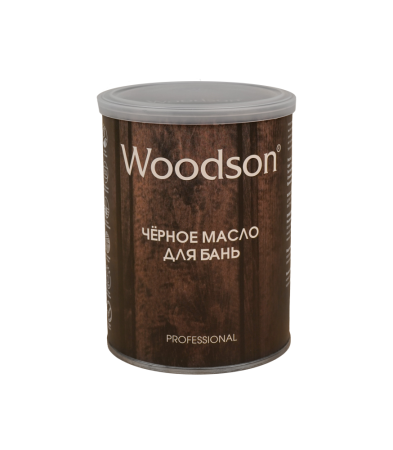 Чёрное масло для защиты древесины Woodson (баня), 0,8л
