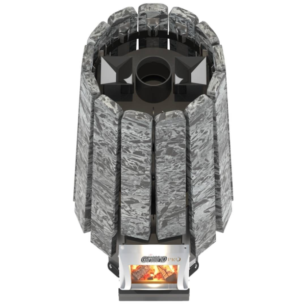 Фото Дровяная банная печь Grill'D Cometa Vega 240 Short Pro Stone (Серпентинит) в магазине Woodson