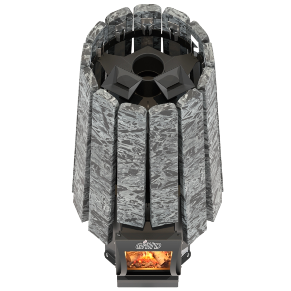 Фото Дровяная банная печь Grill'D Cometa Vega 240 Short Stone (Серпентинит) в магазине Woodson