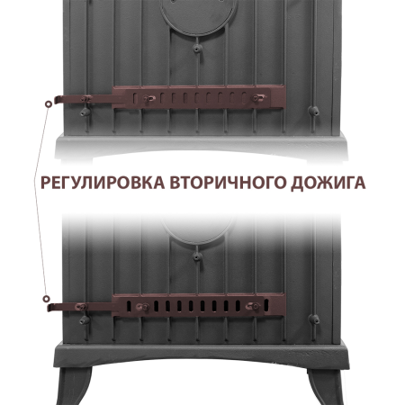 Фото Печь-камин Везувий KZ-14Р "Антрацит" в магазине Woodson