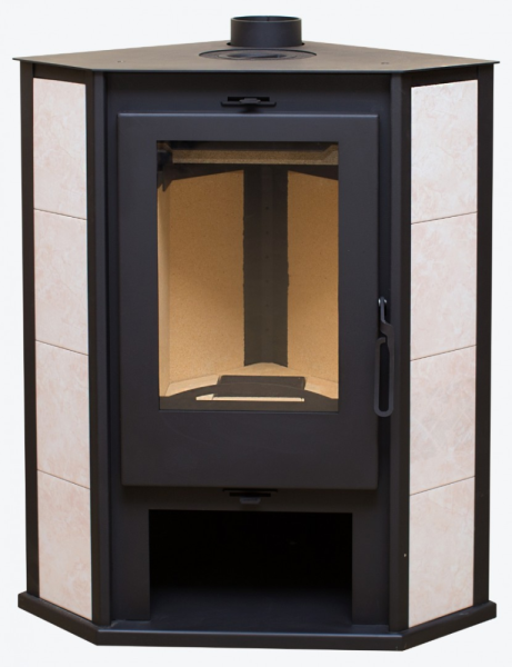 Фото Печь РИТМ 7 угловой с чугунной плитой в магазине Woodson