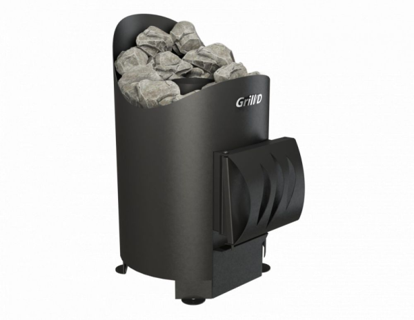 Фото Дровяная банная печь Grill'D Aurora Mini Short (дверца без стекла) в магазине Woodson