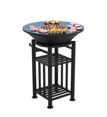 Fantastic Grill Везувий Ø 700 (чаша+подставка+плита+решетка чугунная"СТЕЙК" Ø 314мм+крышка)