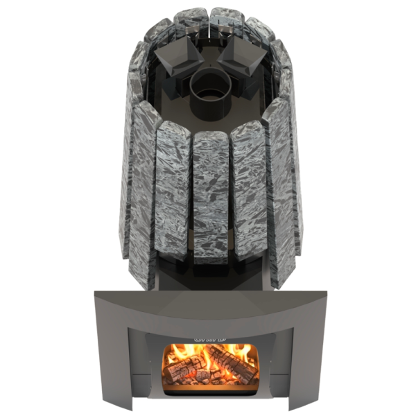 Фото Дровяная банная печь Grill'D Cometa Vega 240 Long Max Stone (Серпентинит) в магазине Woodson