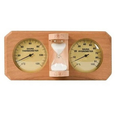 TH-25R GOLD КАНАДСКИЙ КЕДР термогигрометр+песочные часы