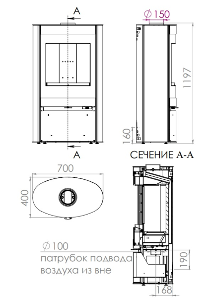 Фото Печь СВИТЯЗЬ NR в магазине Woodson