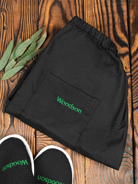 Тапочки Woodson, вафельные с закрытым мысом (39-43), чёрный цвет