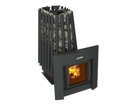 Фото Дровяная банная печь Cometa 350 Vega Window Max Grill`D в магазине Woodson