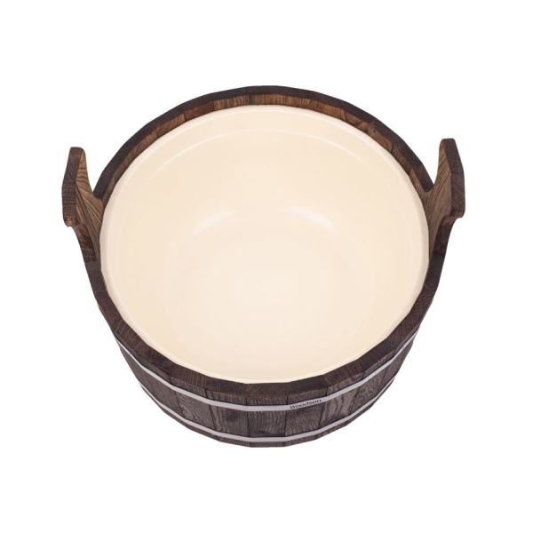 Шайка Woodson с пластиковой вставкой, 12 л., дуб в тёмном