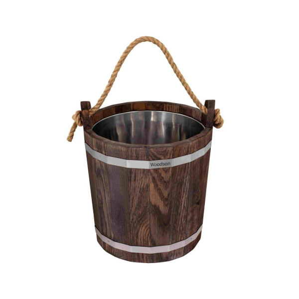 Запарник Woodson с нержавеющей вставкой, 12 л., дуб в тёмном