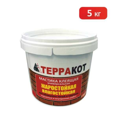 Мастика клеящая влагостойкая жаростойкая «Терракот», 5 кг